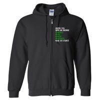 How To Speak Irish Say It Fast Funny Shamrock St Patrick Day Full Zip Hoodie