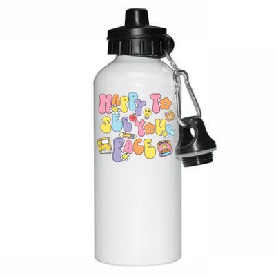 Happy To See Your Face Teacher Aluminum Water Bottle