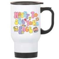 Happy To See Your Face Teacher Stainless Steel Travel Mug