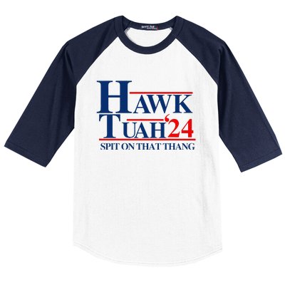 Hawk Tuah Spit On That Thang Baseball Sleeve Shirt