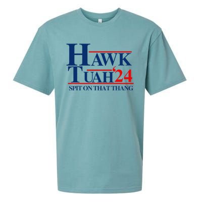 Hawk Tuah Spit On That Thang Sueded Cloud Jersey T-Shirt