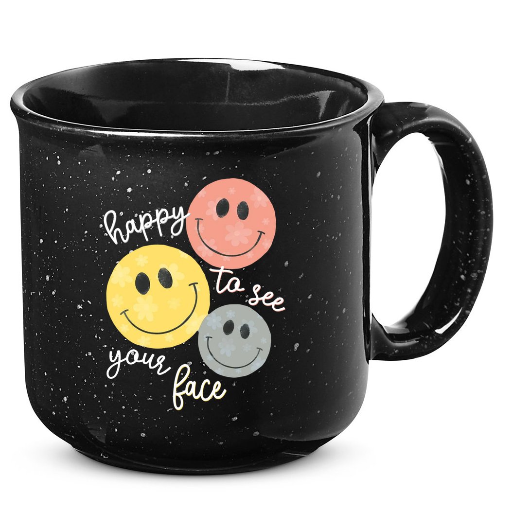Happy To See Your Face 15oz Campfire Ceramic Mug