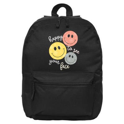 Happy To See Your Face 16 in Basic Backpack