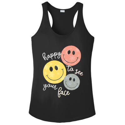 Happy To See Your Face Ladies PosiCharge Competitor Racerback Tank