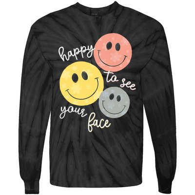 Happy To See Your Face Tie-Dye Long Sleeve Shirt
