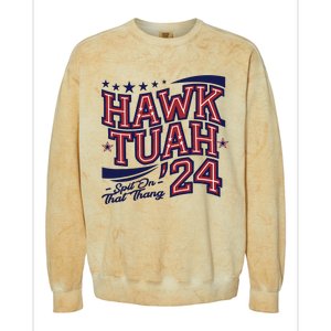 Hawk Tush Spit On That Thing Presidential Candidate Parody Colorblast Crewneck Sweatshirt