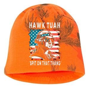 Hawk Tush Spit On That Thing Funny Georg Washington July 4th Kati - Camo Knit Beanie