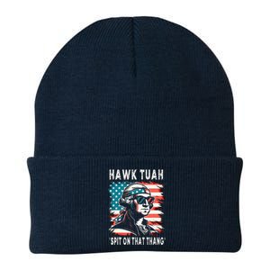 Hawk Tush Spit On That Thing Funny Georg Washington July 4th Knit Cap Winter Beanie