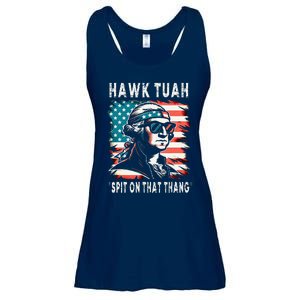 Hawk Tush Spit On That Thing Funny Georg Washington July 4th Ladies Essential Flowy Tank