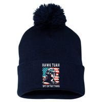 Hawk Tush Spit On That Thing Funny Georg Washington July 4th Pom Pom 12in Knit Beanie