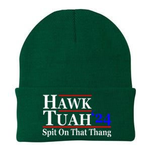 Hawk Tuah Spit On That Thing Presidential Candidate Parody Knit Cap Winter Beanie