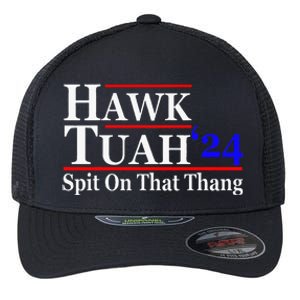 Hawk Tuah Spit On That Thing Presidential Candidate Parody Flexfit Unipanel Trucker Cap