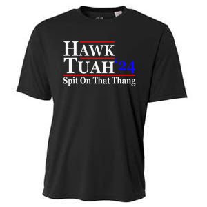 Hawk Tuah Spit On That Thing Presidential Candidate Parody Cooling Performance Crew T-Shirt