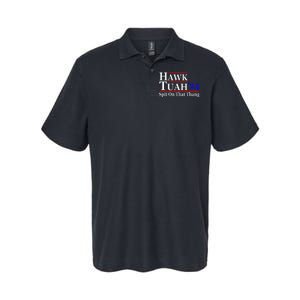 Hawk Tuah Spit On That Thing Presidential Candidate Parody Softstyle Adult Sport Polo