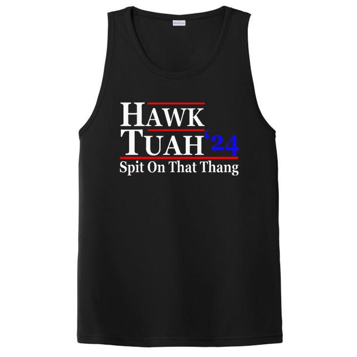 Hawk Tuah Spit On That Thing Presidential Candidate Parody PosiCharge Competitor Tank