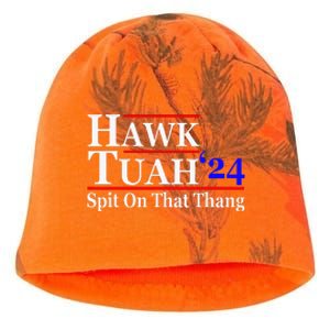 Hawk Tuah Spit On That Thing Presidential Candidate Parody Kati - Camo Knit Beanie