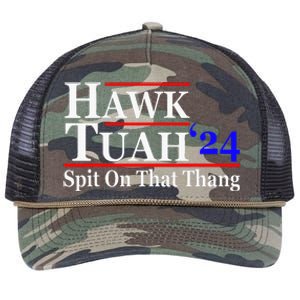 Hawk Tuah Spit On That Thing Presidential Candidate Parody Retro Rope Trucker Hat Cap