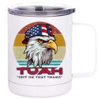 Hawk Tuah Spit On That Thang Hawk Tua Funny 12 oz Stainless Steel Tumbler Cup