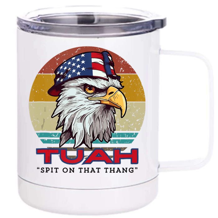 Hawk Tuah Spit On That Thang Hawk Tua Funny 12 oz Stainless Steel Tumbler Cup