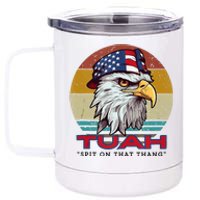 Hawk Tuah Spit On That Thang Hawk Tua Funny 12 oz Stainless Steel Tumbler Cup