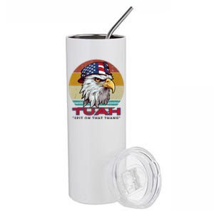 Hawk Tuah Spit On That Thang Hawk Tua Funny Stainless Steel Tumbler