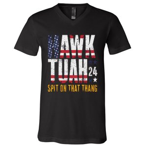 Hawk Tush Spit On That Thang Election Parody V-Neck T-Shirt