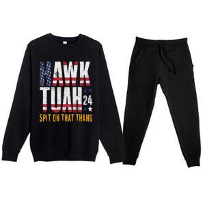 Hawk Tush Spit On That Thang Election Parody Premium Crewneck Sweatsuit Set