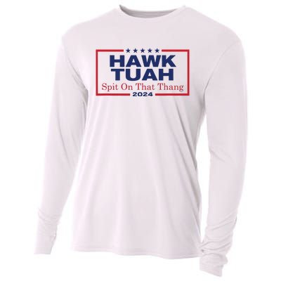 Hawk Tush Spit On That Thang Viral Election Parody Cooling Performance Long Sleeve Crew