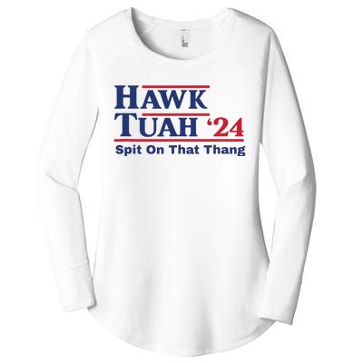 Hawk Tush Spit On That Thing Viral Election Parody Women's Perfect Tri Tunic Long Sleeve Shirt