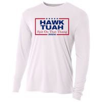 Hawk Tush Spit On That Thang Viral Election Parody Cooling Performance Long Sleeve Crew