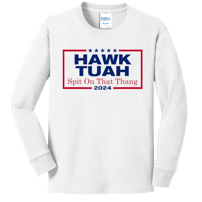 Hawk Tush Spit On That Thang Viral Election Parody Kids Long Sleeve Shirt