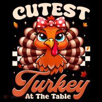 Happy Thanksgiving Shirts Girl Cutest Turkey At The Tables Baby Bodysuit
