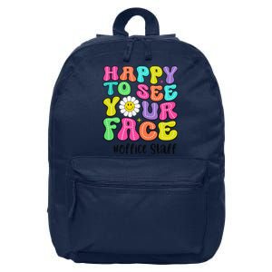 Happy To See Your Face Office Staff Teacher First Day School Gift 16 in Basic Backpack