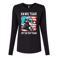 Hawk Tush Spit On That Thing Funny Georg Washington July 4th Womens Cotton Relaxed Long Sleeve T-Shirt