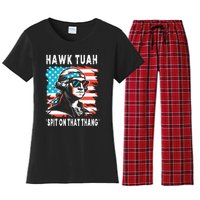 Hawk Tush Spit On That Thing Funny Georg Washington July 4th Women's Flannel Pajama Set