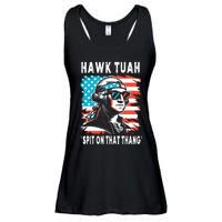 Hawk Tush Spit On That Thing Funny Georg Washington July 4th Ladies Essential Flowy Tank