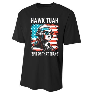 Hawk Tush Spit On That Thing Funny Georg Washington July 4th Performance Sprint T-Shirt