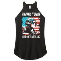 Hawk Tush Spit On That Thing Funny Georg Washington July 4th Women's Perfect Tri Rocker Tank