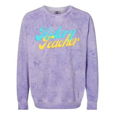 History Teacher Social Studies Teacher Colorblast Crewneck Sweatshirt