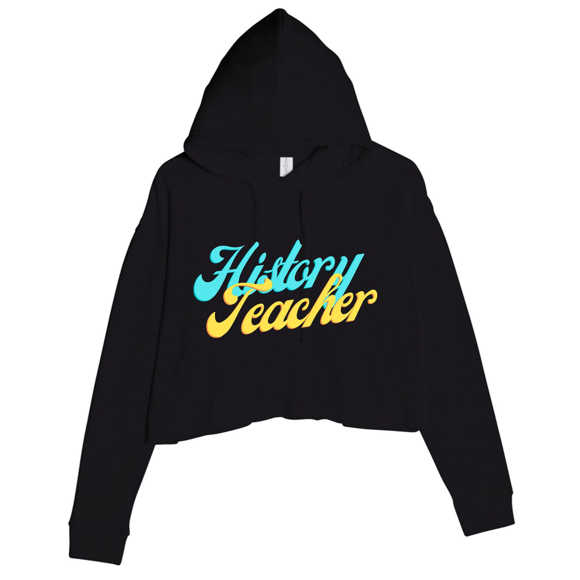 History Teacher Social Studies Teacher Crop Fleece Hoodie