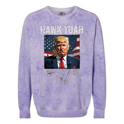 Hawk Tush Spit On That Thing Girl Presidenti Interview Colorblast Crewneck Sweatshirt