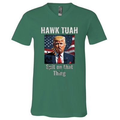 Hawk Tush Spit On That Thing Girl Presidenti Interview V-Neck T-Shirt