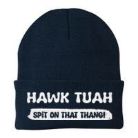 Hawk Tuah Spit On That Thang Hawk Thua Hawk Tua Funny Knit Cap Winter Beanie