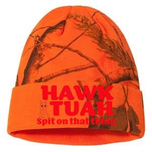 Hawk Tuah Spit On That Thang Hawk Thua Hawk Tua Kati Licensed 12" Camo Beanie