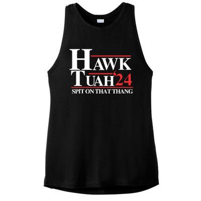 Hawk Tush Spit On That Thang Viral Election Parody Ladies PosiCharge Tri-Blend Wicking Tank