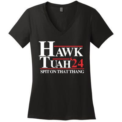 Hawk Tush Spit On That Thang Viral Election Parody Women's V-Neck T-Shirt