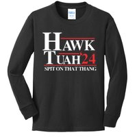 Hawk Tush Spit On That Thang Viral Election Parody Kids Long Sleeve Shirt