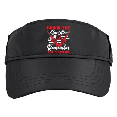 Honor The Sacrifice Remember The Service Armed Forces Gift Adult Drive Performance Visor