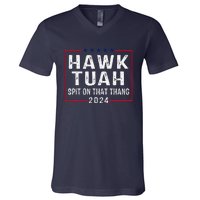 Hawk Tush Spit On That Thang Hawk Tuah V-Neck T-Shirt