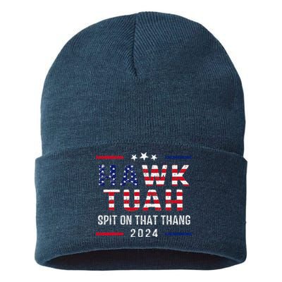 Hawk Tush Spit On That Thang Hawk Tuah Sustainable Knit Beanie